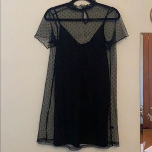 black mesh dress